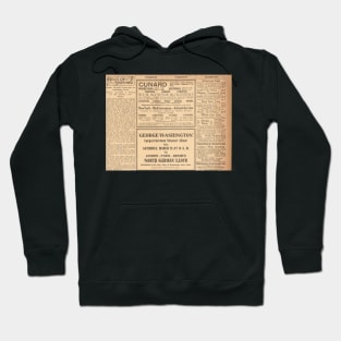 1912 Titanic return voyage newspaper advert clipping circled Hoodie